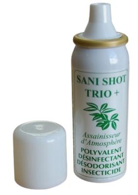 Aérosol désinfectante et insecticide SANI SHOT TRIO + 50ml X12