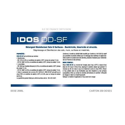 IDOS DD-SF 250 DOSES 20ML désinfectant puissant alimentaire